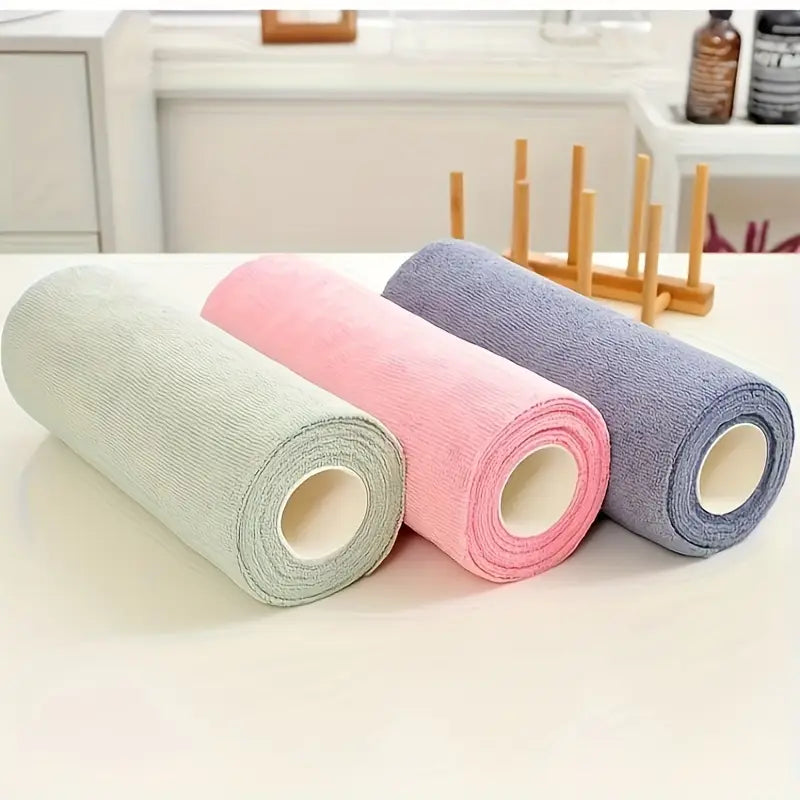 Reusable Microfiber Cleaning Cloth Roll