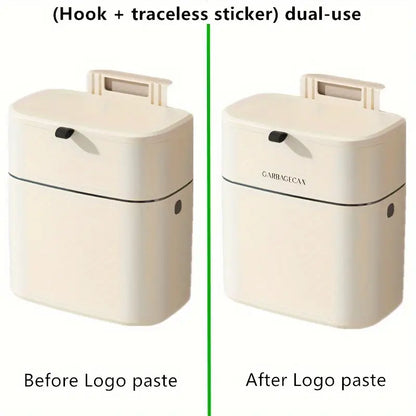 Wall-Mounted Waste Bin Lidded Trash Can