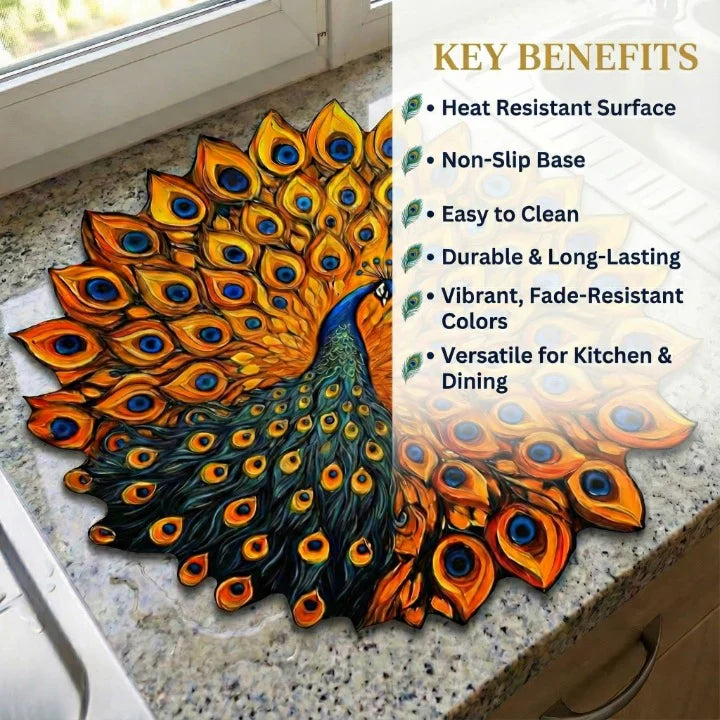 Peacock Elegance Mat - Buy 1 Get 1 Free