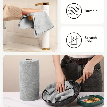 Reusable Microfiber Cleaning Cloth Roll