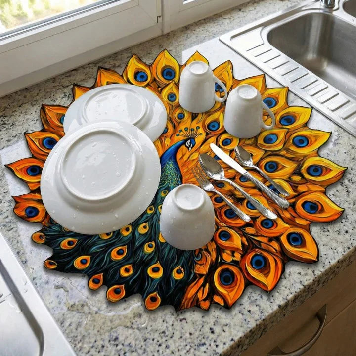 Peacock Elegance Mat - Buy 1 Get 1 Free