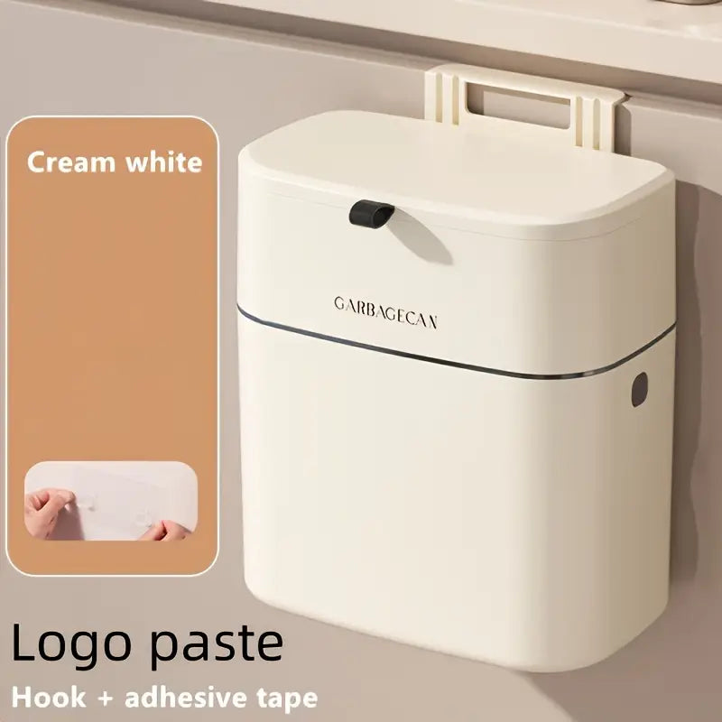 Wall-Mounted Waste Bin Lidded Trash Can